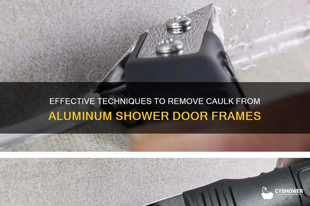 how to remove caulk from aluminum shower door frame