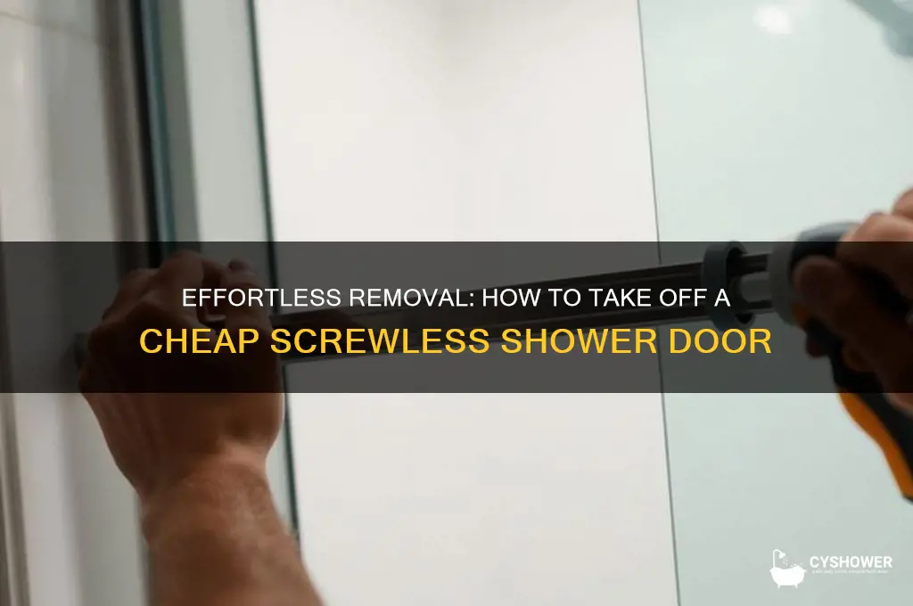 how to remove cheap shower door with no screws