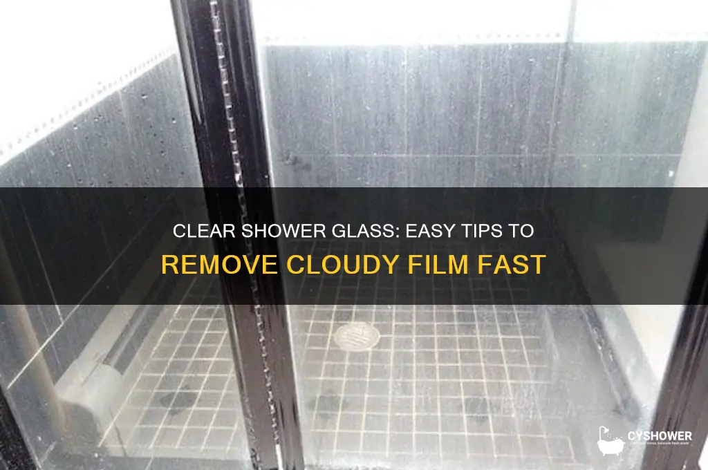 how to remove cloudy film from shower glass
