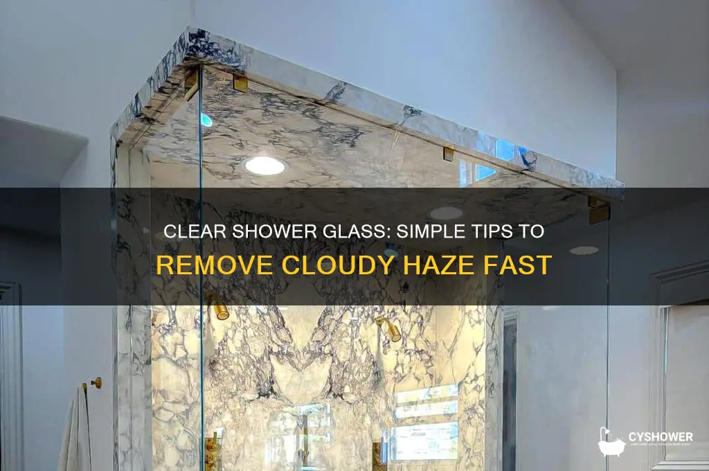 how to remove cloudy haze from shower glass doors