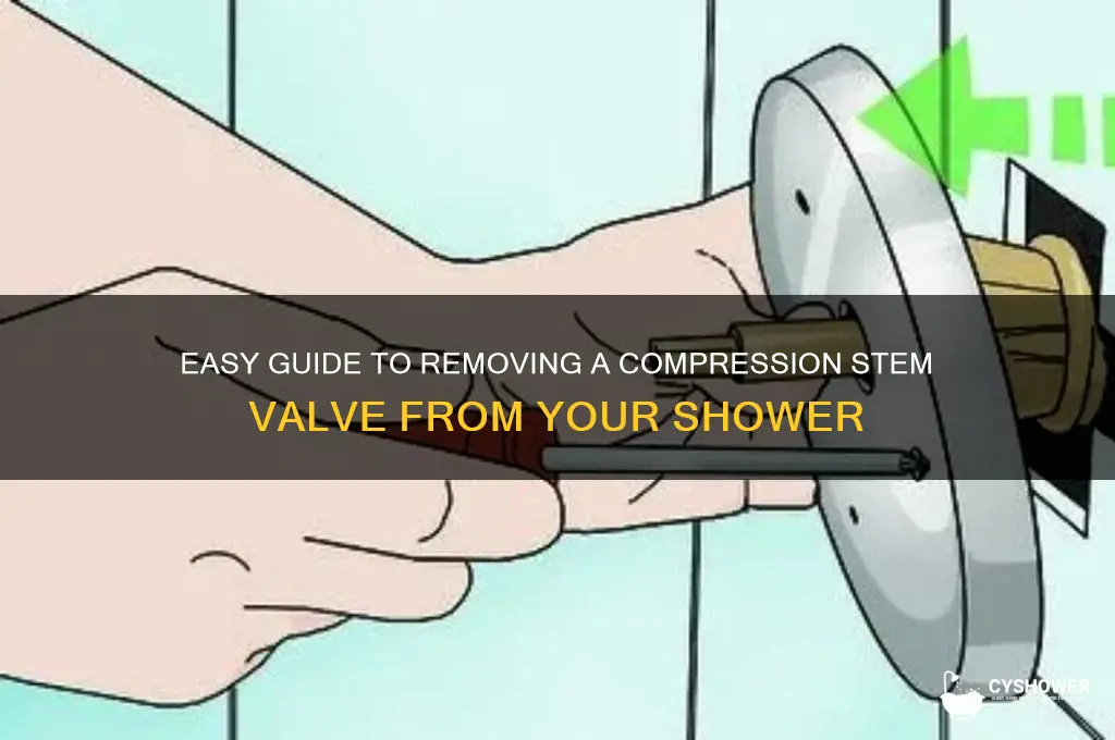 how to remove compression stem valve from shower