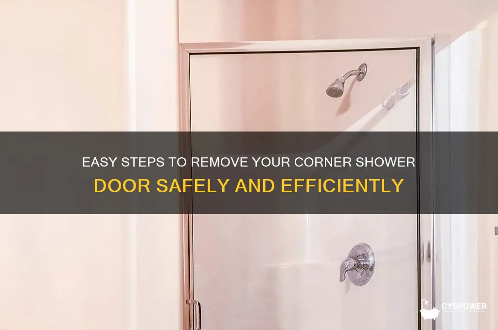 how to remove corner shower door