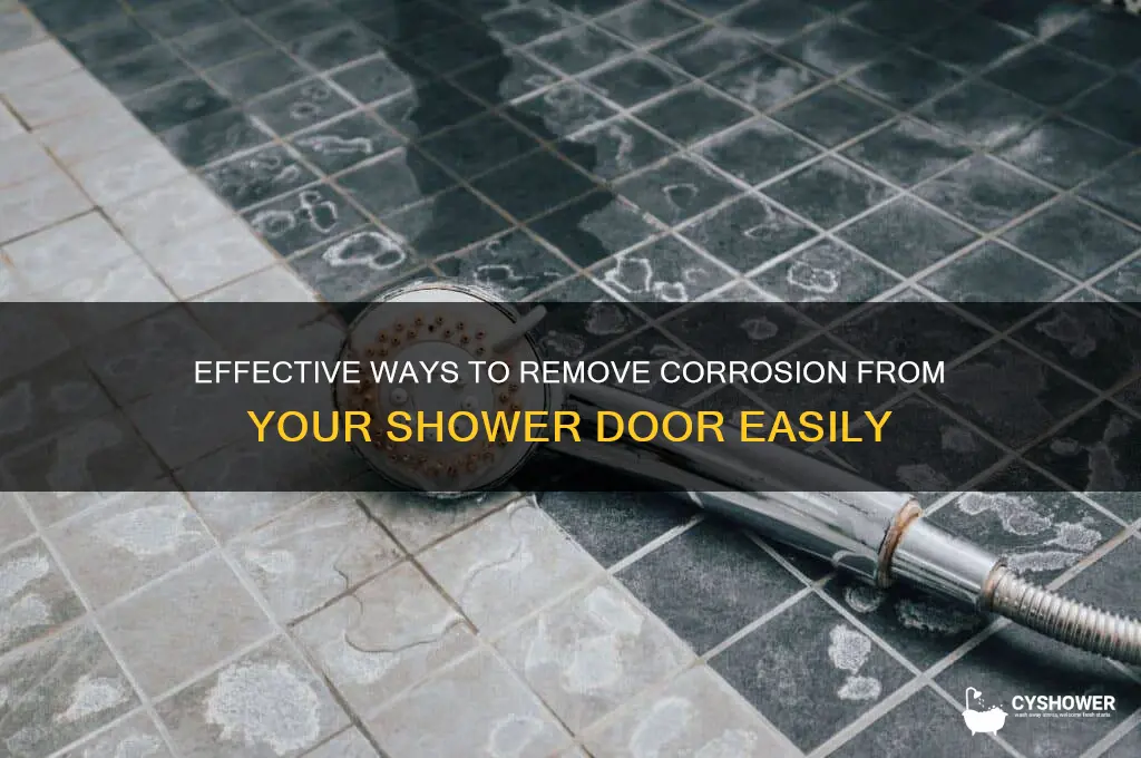 how to remove corrosion from shower door