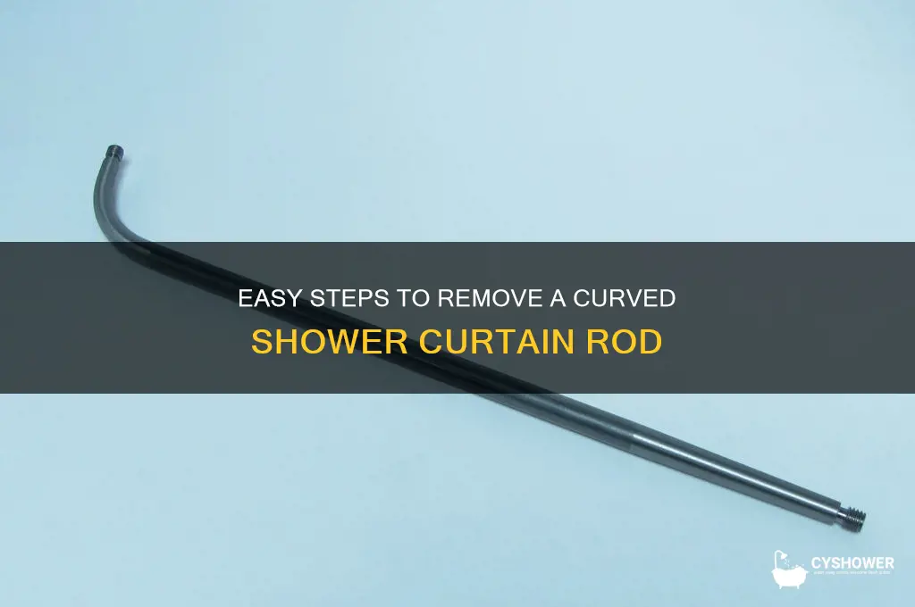 how to remove cureved shower curtain rod