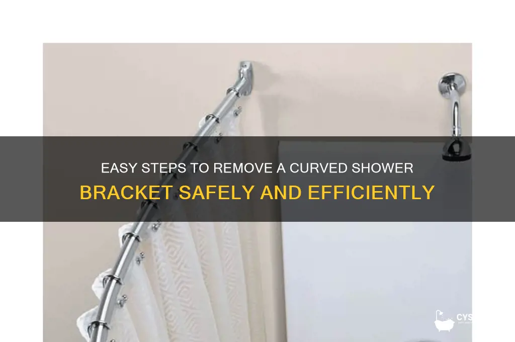 how to remove curved shower bracket