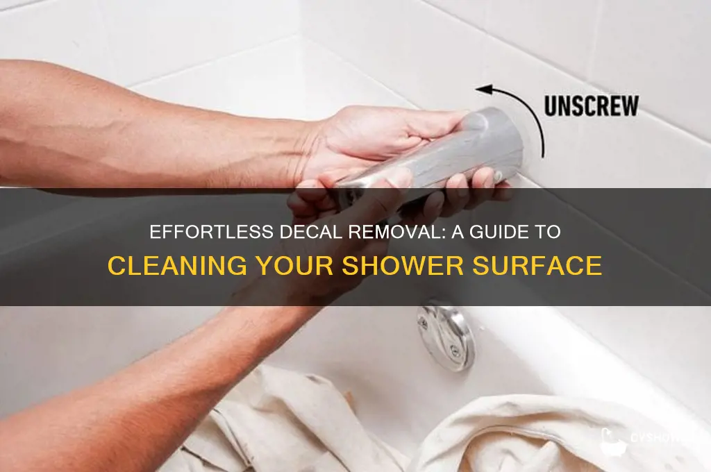 how to remove decals from shower