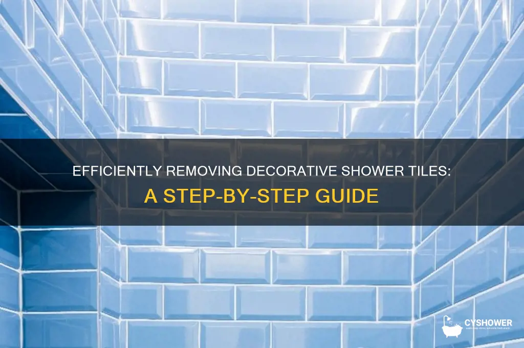 how to remove decorative tile from a shower surround