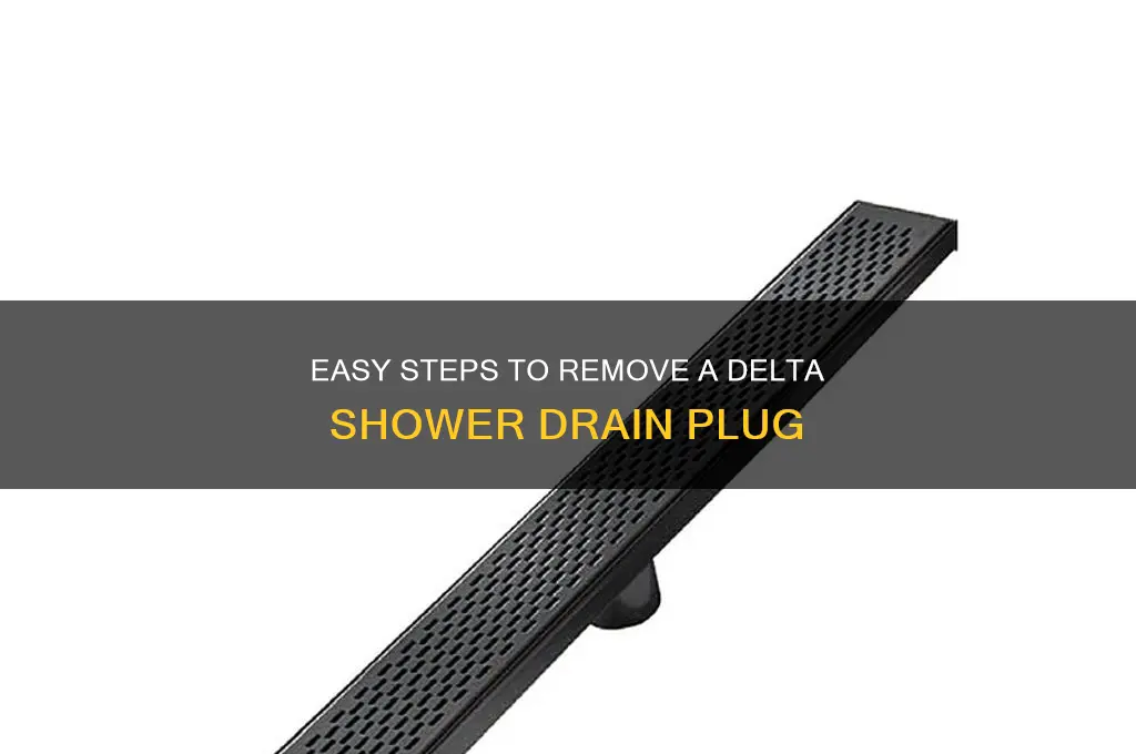 how to remove delta shower drain plug