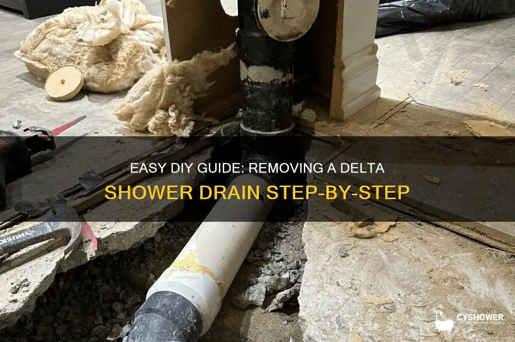 how to remove delta shower drain