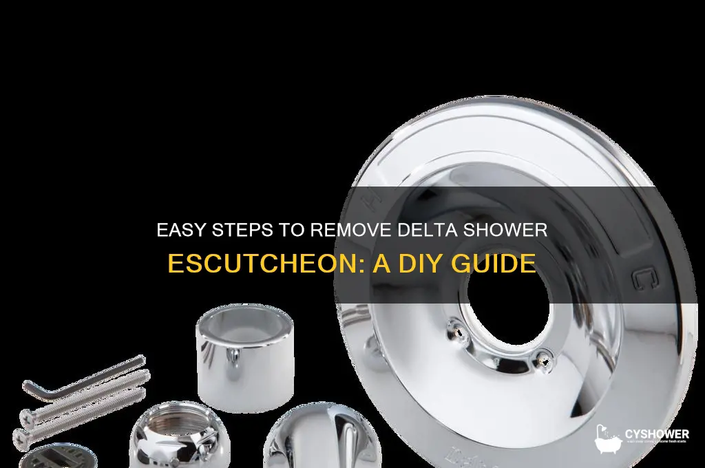 how to remove delta shower escutcheon