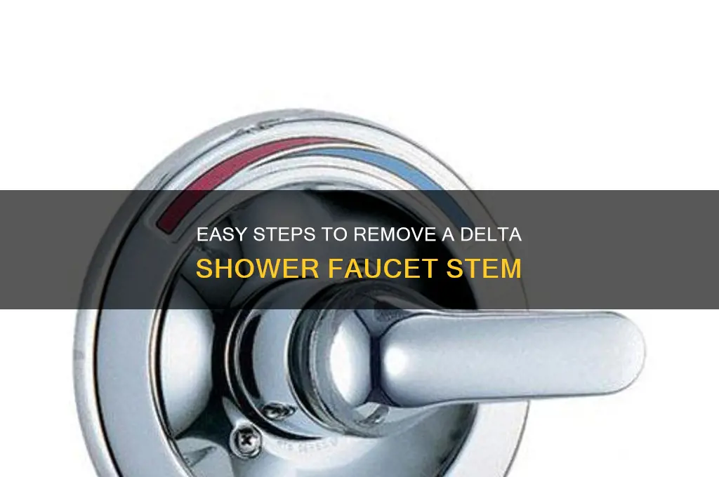 how to remove delta shower faucet stem