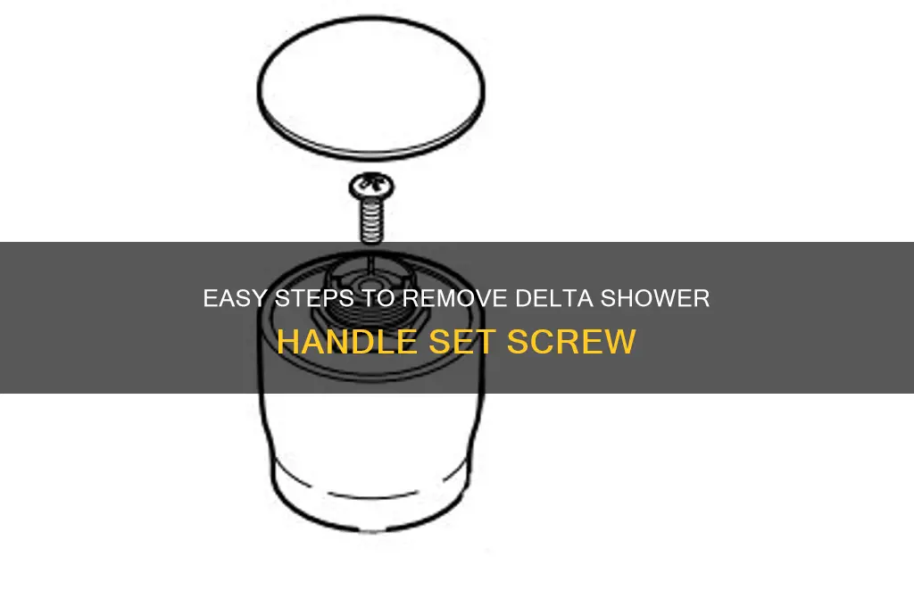 how to remove delta shower handle set screw