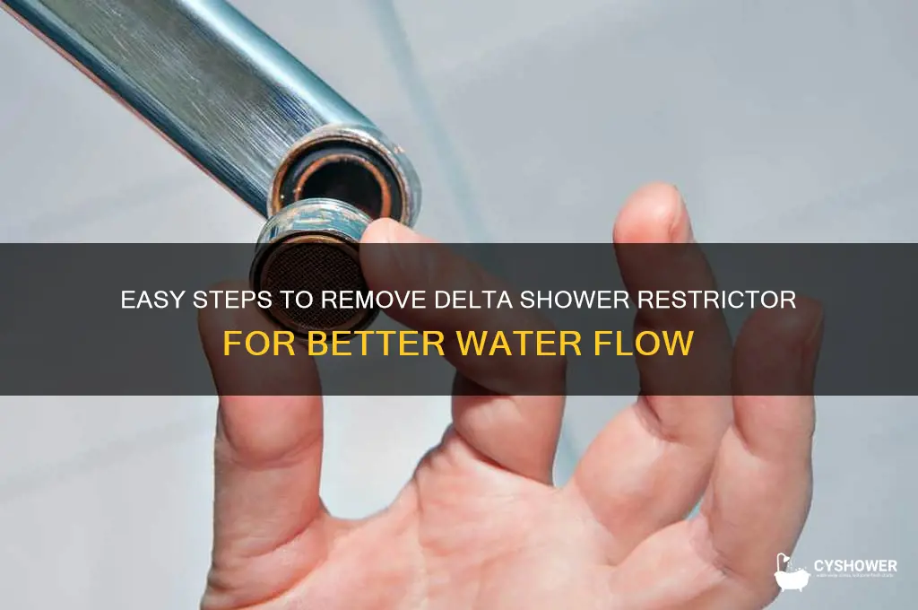 how to remove delta shower restrictor