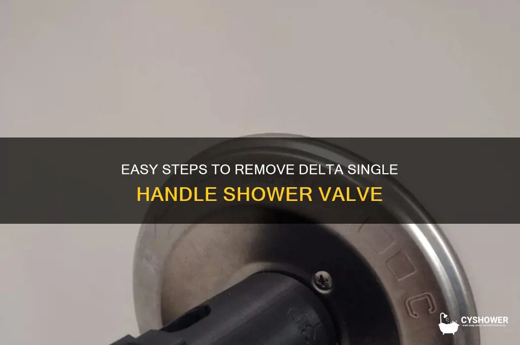 how to remove delta single handle shower valve