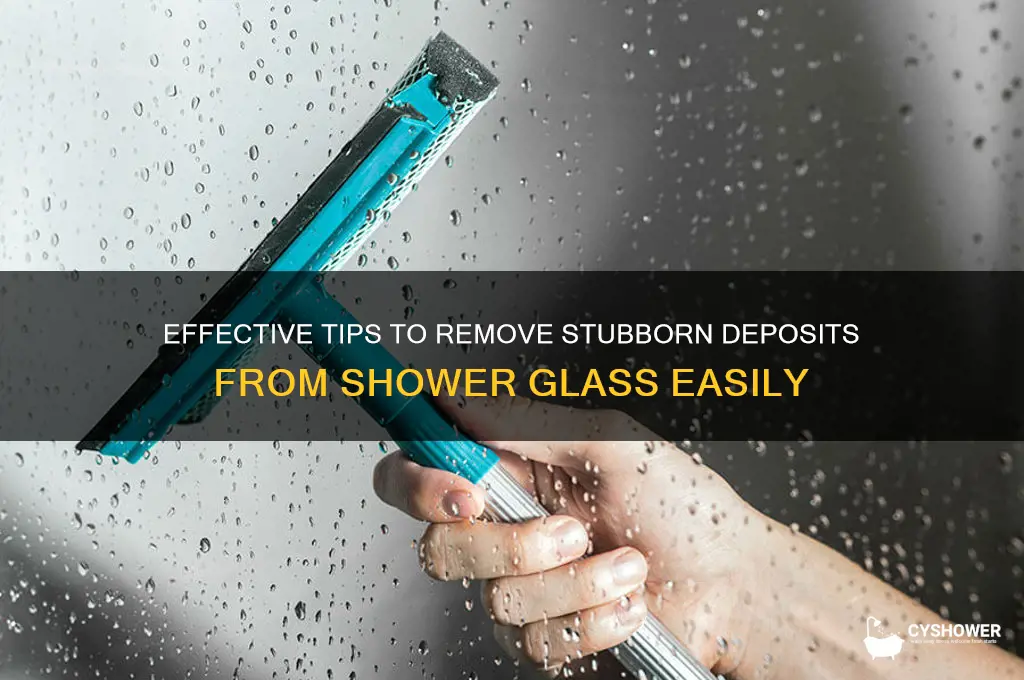 how to remove deposits shower glass