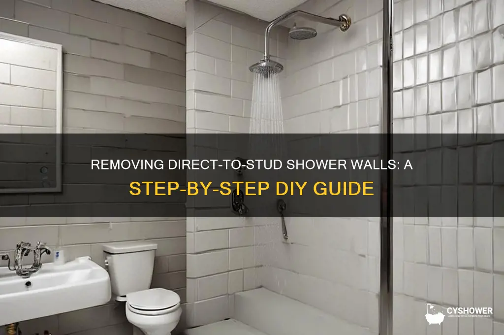 how to remove direct to stud shower walls