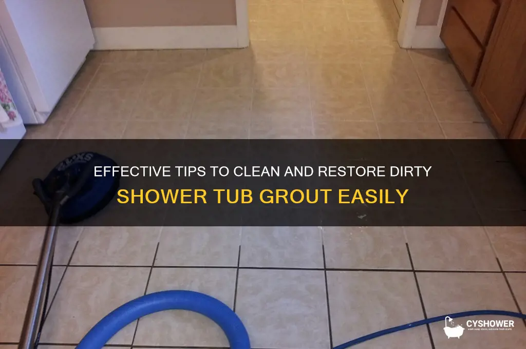 how to remove dirty shower tub grout