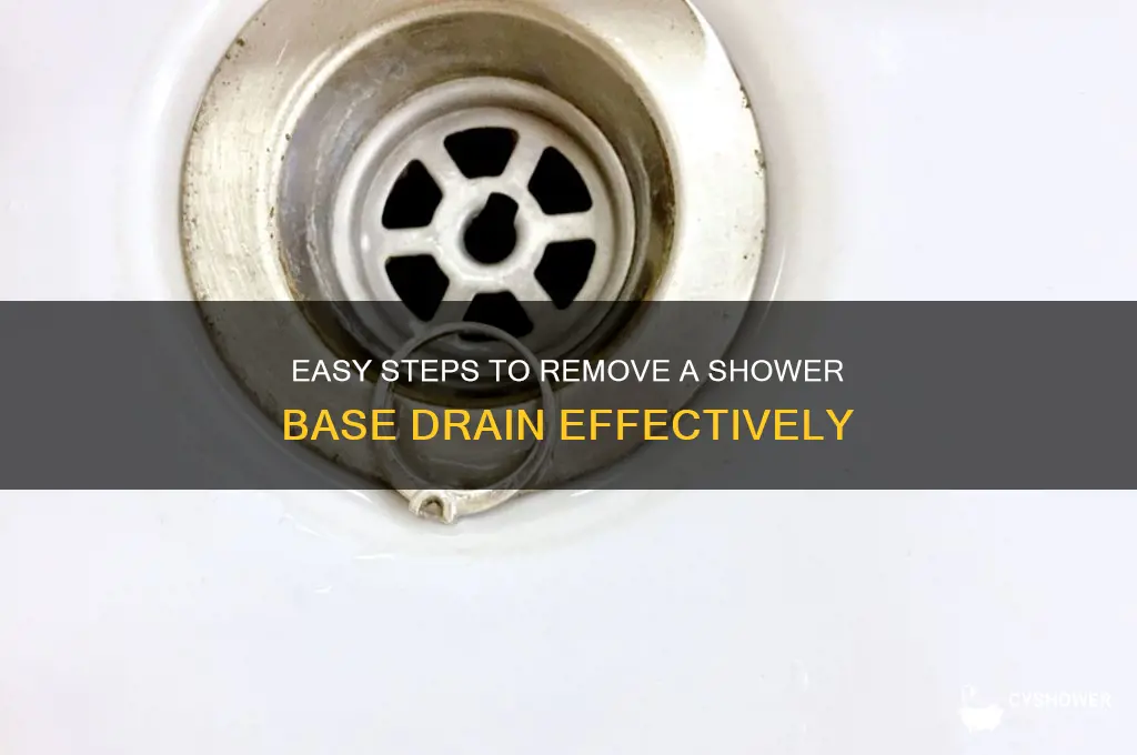 how to remove drain from a shower base