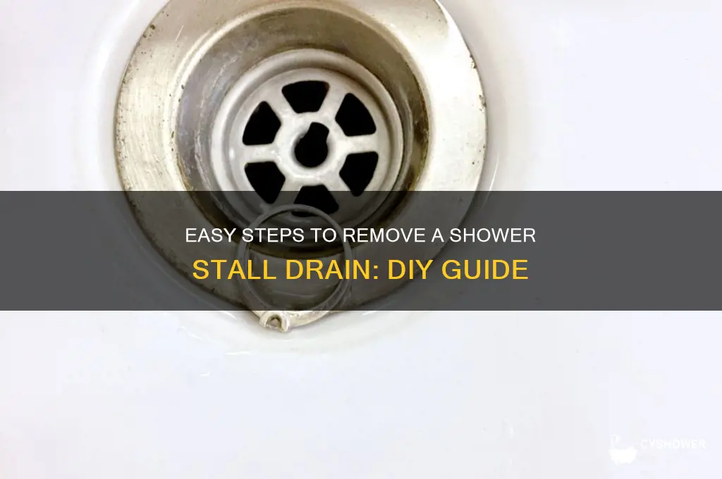 how to remove drain from shower stall