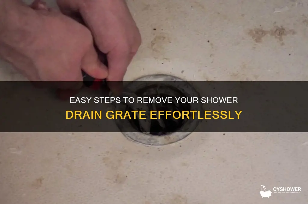 how to remove drain grate from shower