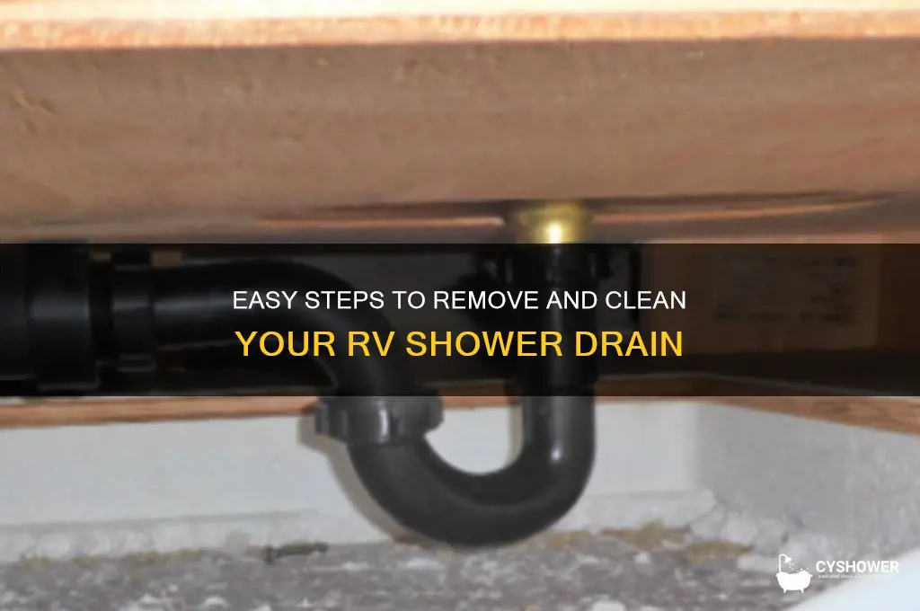 how to remove drain in rv shower