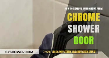 Effortless Chrome Shower Door Cleaning: Removing Dried Grout with Ease
