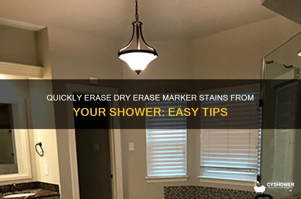 how to remove dry erase marker from shower
