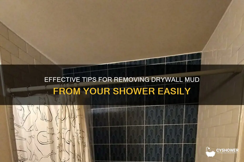 how to remove drywall mud from shower