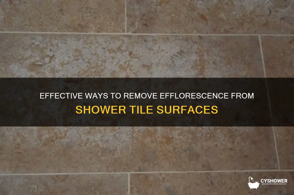 how to remove efflorescence from shower tile