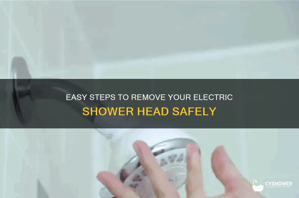 how to remove electric shower head
