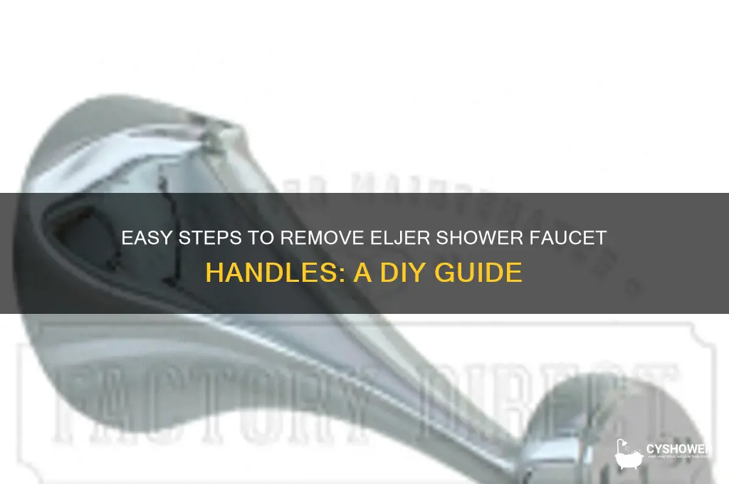 how to remove eljer shower faucet handles