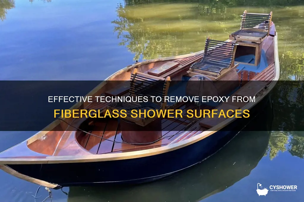 how to remove epoxy from fiberglass shower