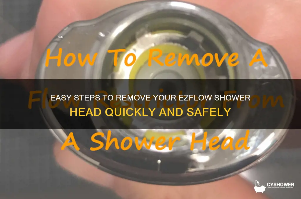 how to remove ezflow shower head