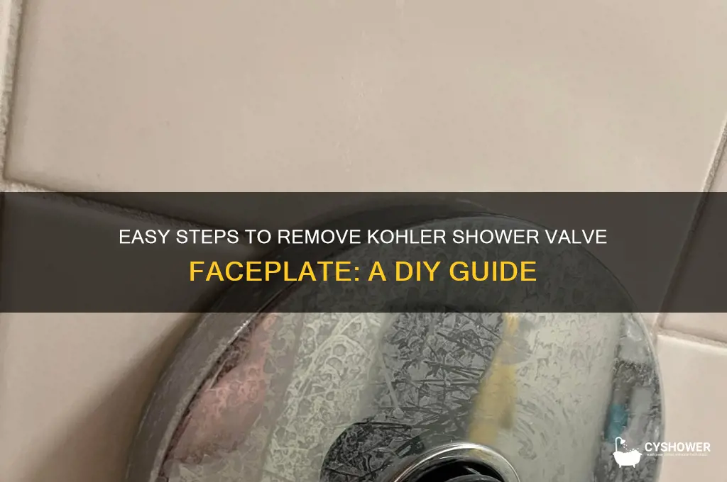 how to remove faceplate from kohler shower valve