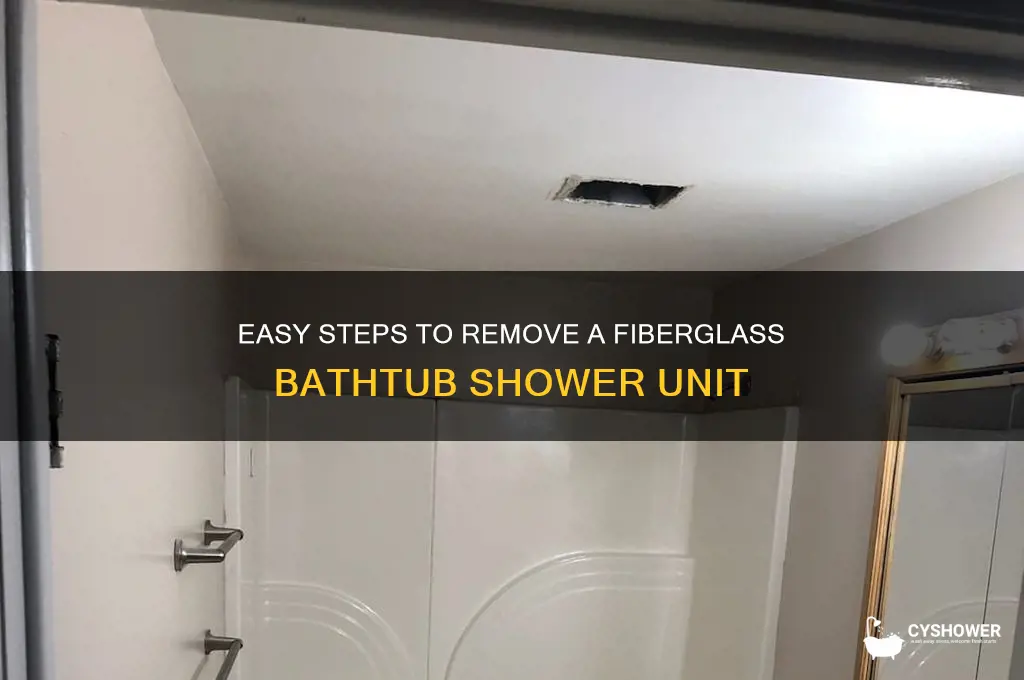 how to remove fiberglass bathtub shower