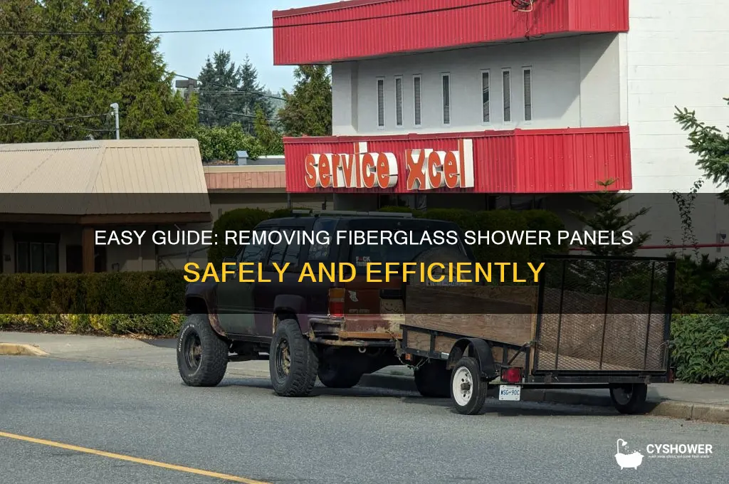 how to remove fiberglass shower panels