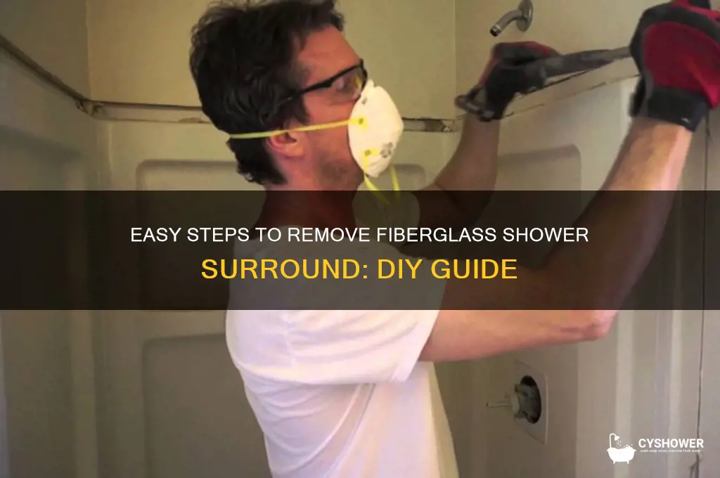 how to remove fiberglass shower surround