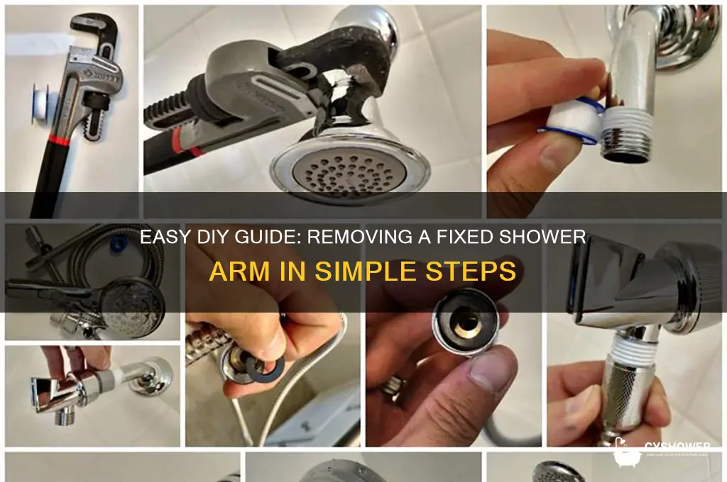how to remove fixed shower arm