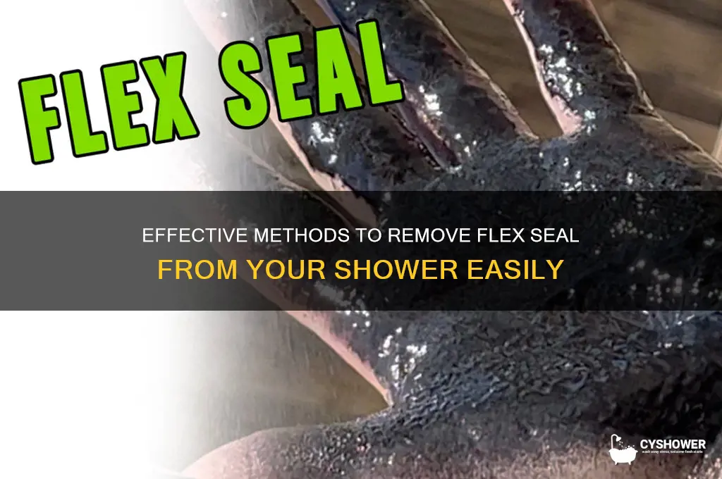 how to remove flex seal from shower