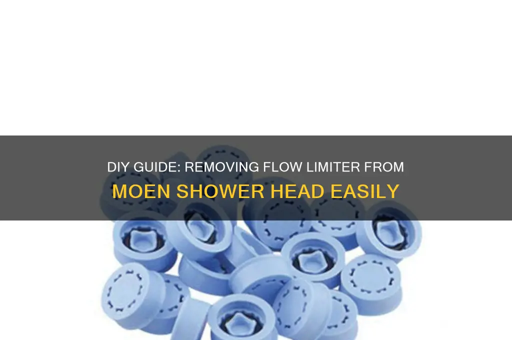 how to remove flow limiter from moen shower head