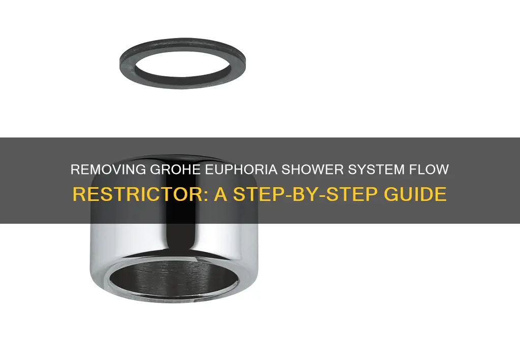 how to remove flow restrictor from grohe euphoria shower system