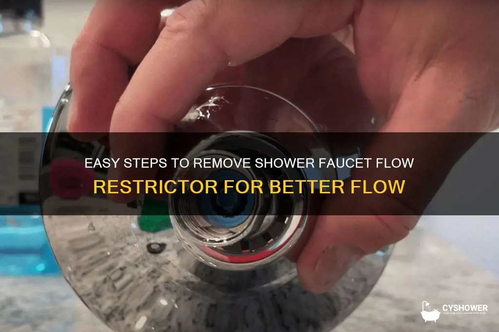 how to remove flow restrictor from shower faucet