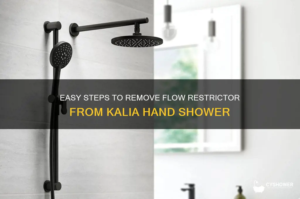 how to remove flow restrictor kalia hand shower