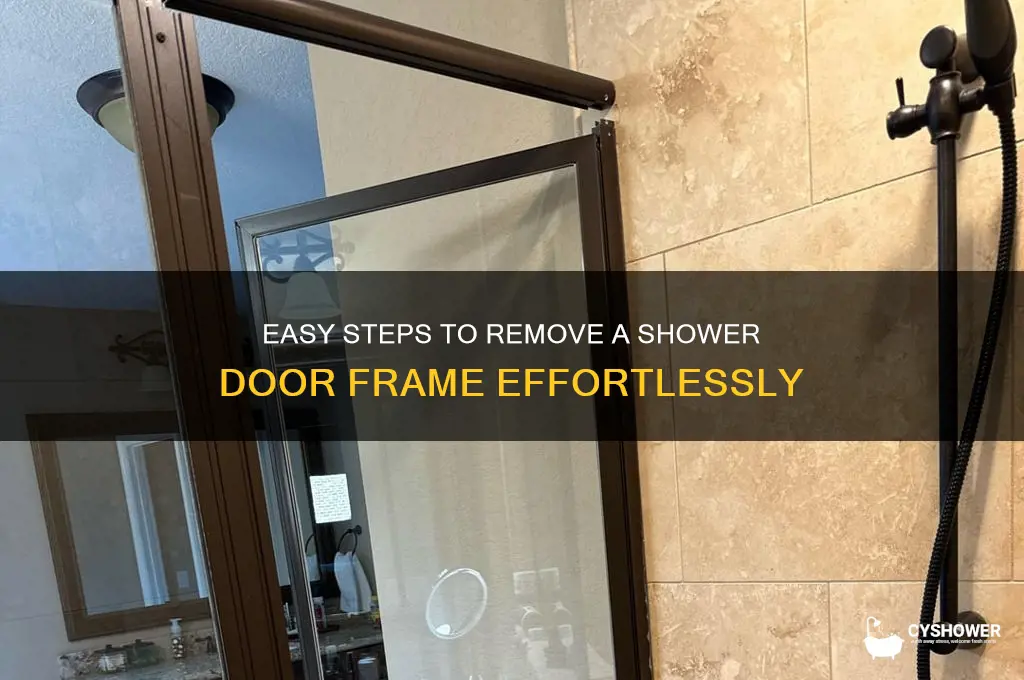 how to remove frame from shower door