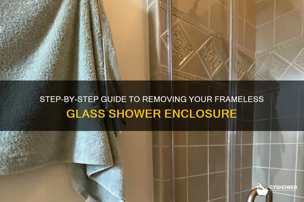 how to remove frameless glass shower enclosure