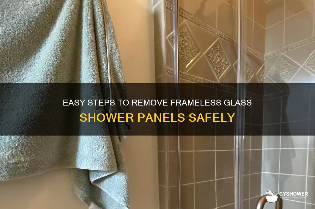 how to remove frameless glass shower panel