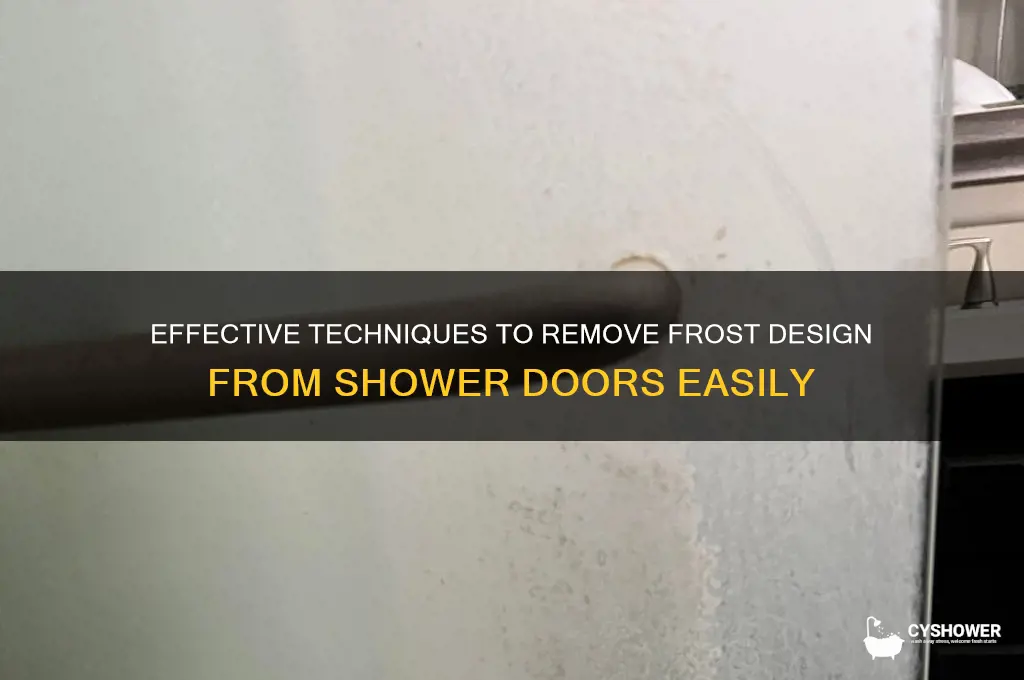 how to remove frost design from shower doors