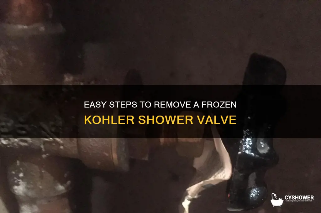 how to remove frozen kohler shower valve