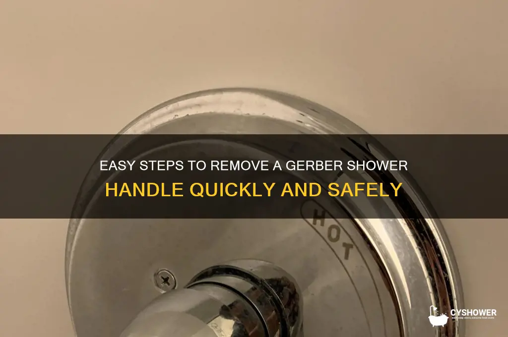 how to remove gerber shower handle