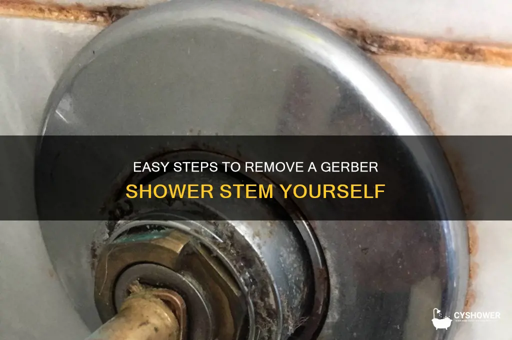 how to remove gerber shower stem